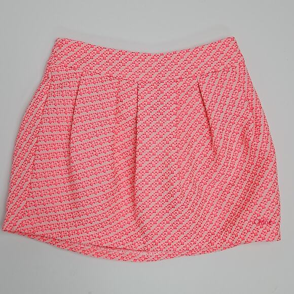 Chloe Girls Orange Weave Pattern Pleated Skirt | Kid's Size 4 - Picture 1 of 11